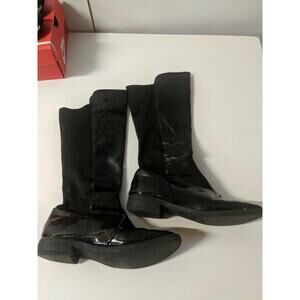 Women's Fashion Round Toe Low Heel High Boot Shoes Size 7 new ~ bag375